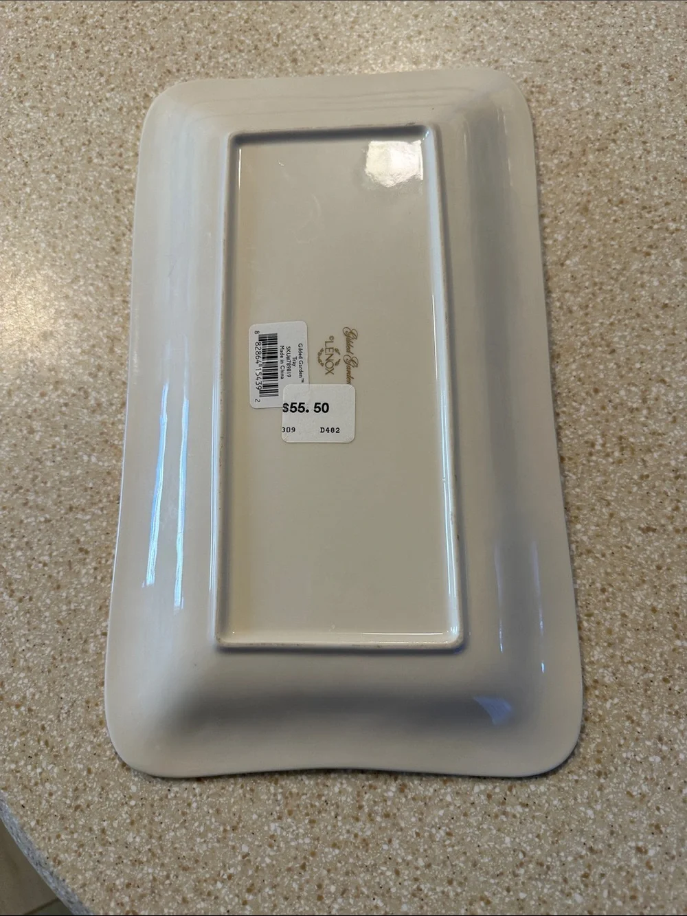 Lenox Cream Porcelain Serving Platter with Gold Accents
